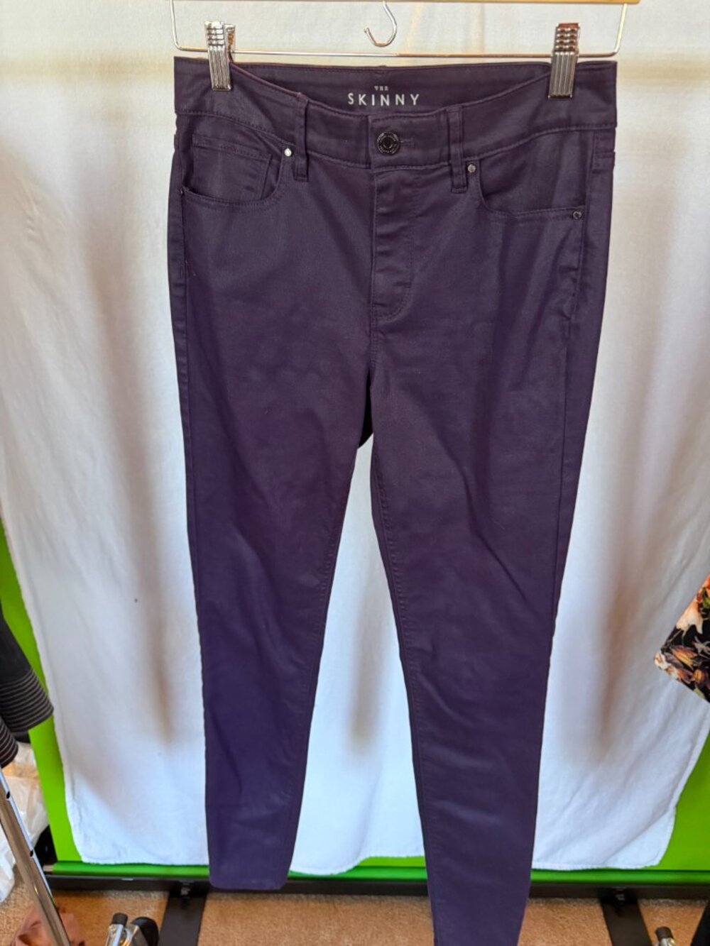 The Skinny Purple Coated Skinny Jeans Size 2L
